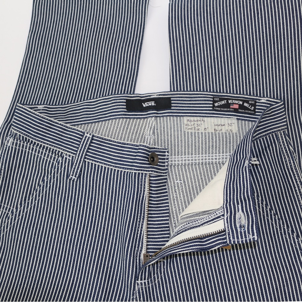 VANS stripe denim jeans, 29 ,waist 32”, New w/o Tag